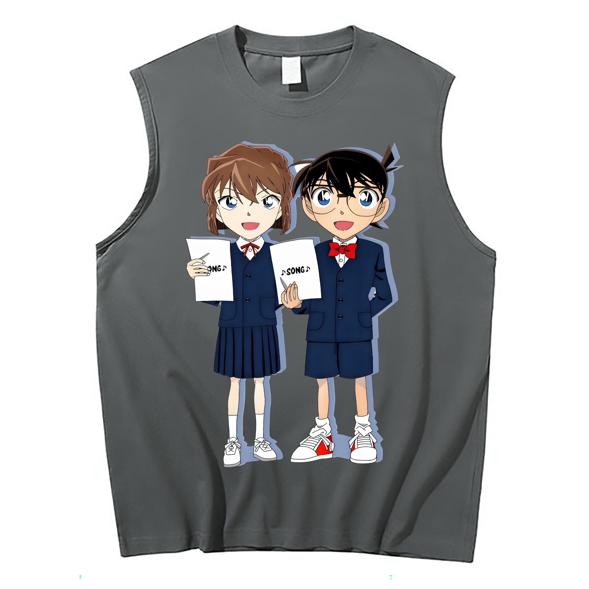 （画像用） 名探偵コナン 灰原 哀 はいばら あい Detective Conan Anita Hailey、Vi Graythorn Haibara Ai コットン100％タンクトップ（フロントプリント）